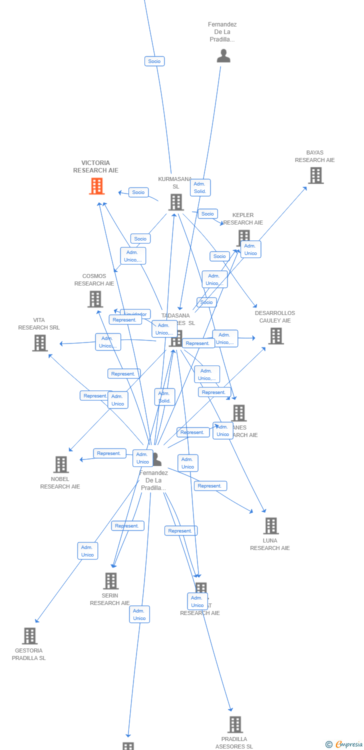 Vinculaciones societarias de VICTORIA RESEARCH AIE
