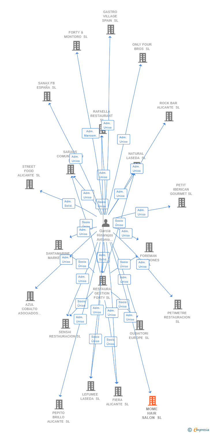 Vinculaciones societarias de MOME HAIR SALON SL