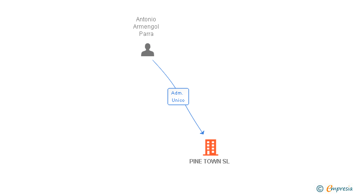 Vinculaciones societarias de PINE TOWN SL