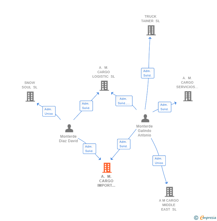 Vinculaciones societarias de A. M. CARGO IMPORT LOGISTICS SL