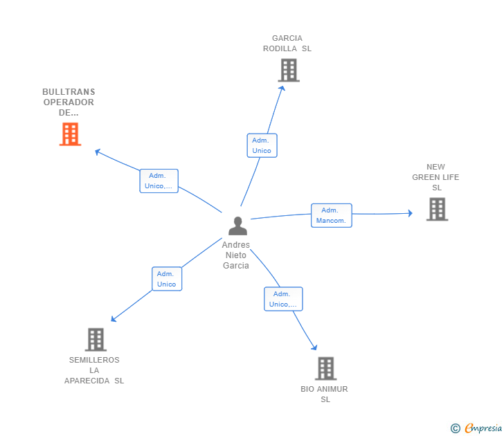 Vinculaciones societarias de BULLTRANS OPERADOR DE TRANSPORTES LOGISTICOS SL