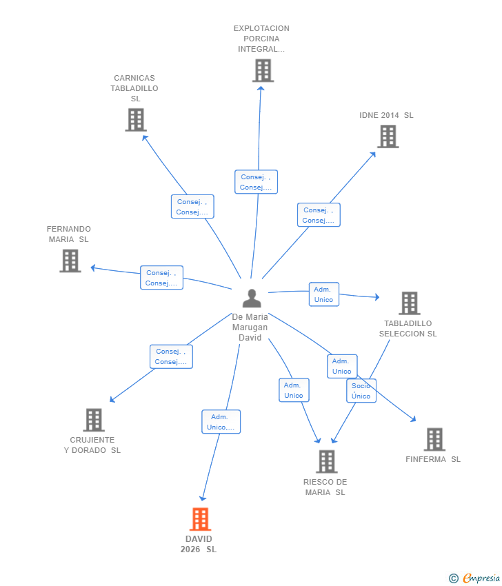 Vinculaciones societarias de DAVID 2026 SL