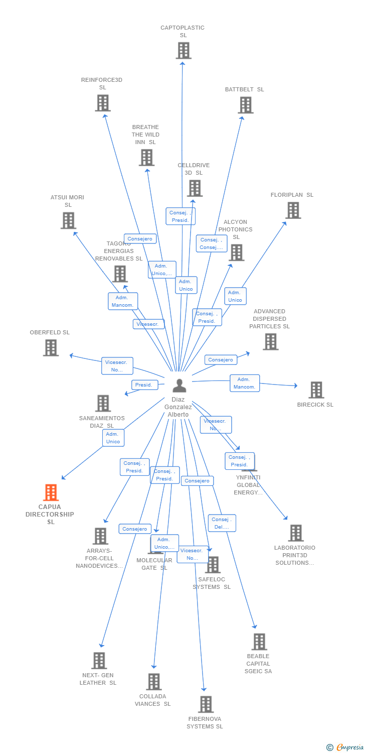 Vinculaciones societarias de CAPUA DIRECTORSHIP SL