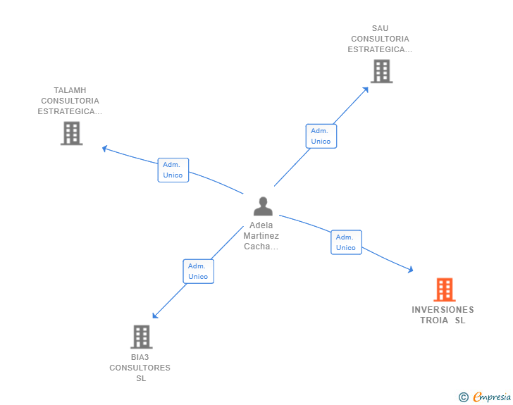 Vinculaciones societarias de INVERSIONES TROIA SL