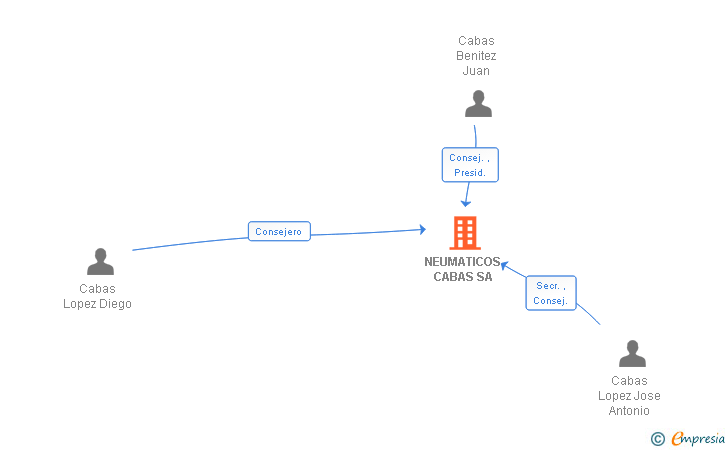 Vinculaciones societarias de NEUMATICOS CABAS SA