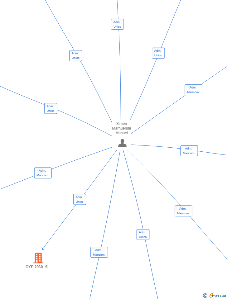 Vinculaciones societarias de OYP 2030 SL