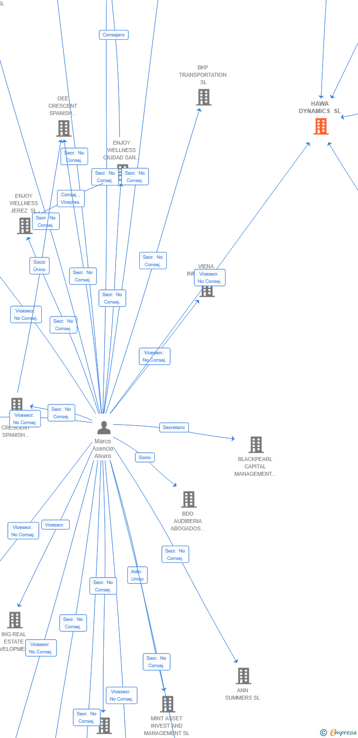 Vinculaciones societarias de HAWA DYNAMICS SL