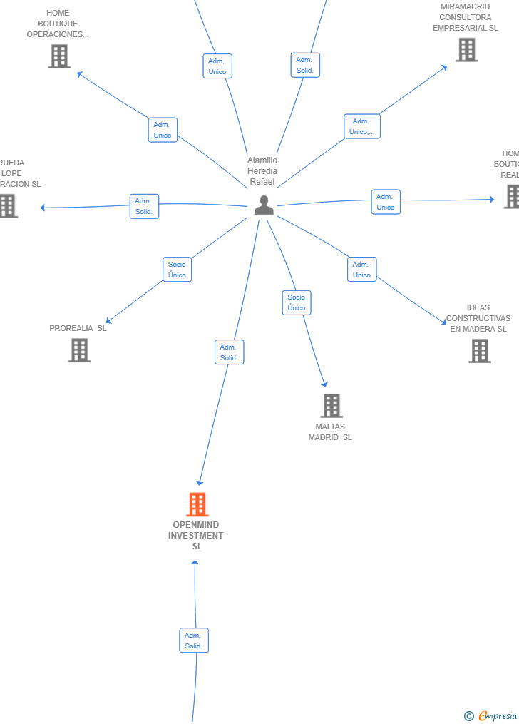 Vinculaciones societarias de OPENMIND INVESTMENT SL