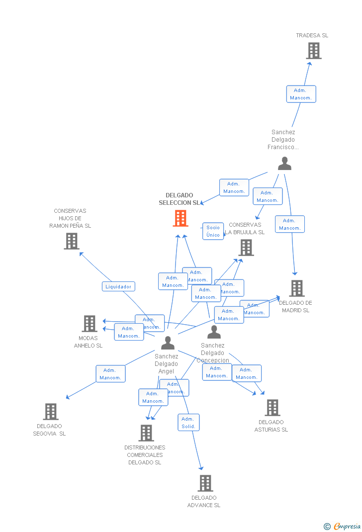 Vinculaciones societarias de DELGADO SELECCION SL
