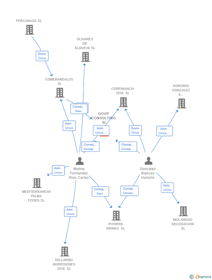 Vinculaciones societarias de GOUP CONSULTING SL