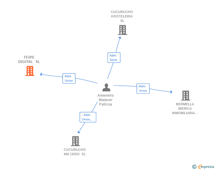 Vinculaciones societarias de TEIPE DIGITAL SL