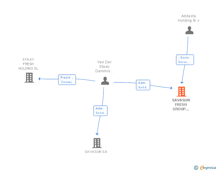 Vinculaciones societarias de SAVASUN FRESH GROUP HOLDING SL