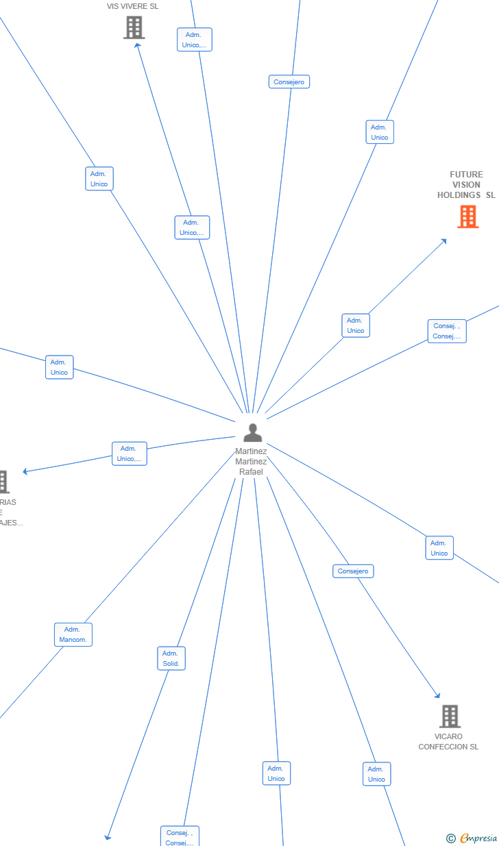 Vinculaciones societarias de FUTURE VISION HOLDINGS SL