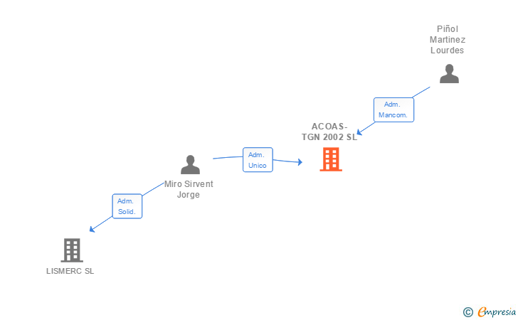 Vinculaciones societarias de ACOAS-TGN 2002 SL