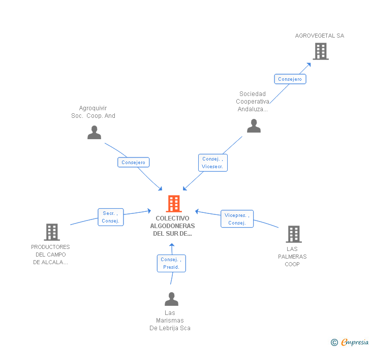 Vinculaciones societarias de COLECTIVO ALGODONERAS DEL SUR DE ANDALUCIA SL