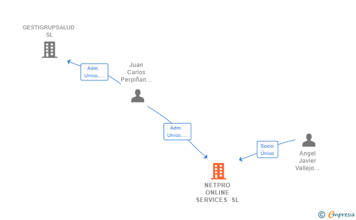 Vinculaciones societarias de NETPRO ONLINE SERVICES SL