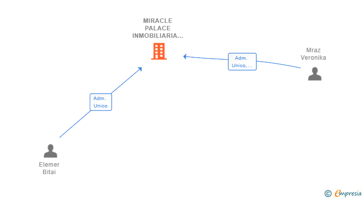 Vinculaciones societarias de MIRACLE PALACE INMOBILIARIA Y MANTENIMIENTOS SL