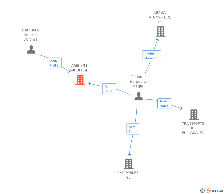 Vinculaciones societarias de AMBIENT SALAT SL