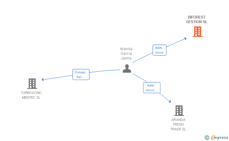 Vinculaciones societarias de BIFOREST GESTION SL