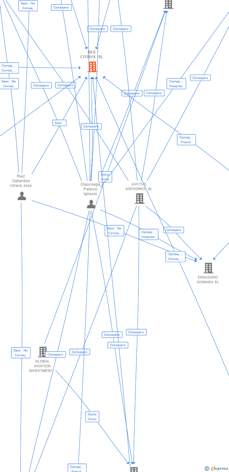 Vinculaciones societarias de BEE CITRUS SL