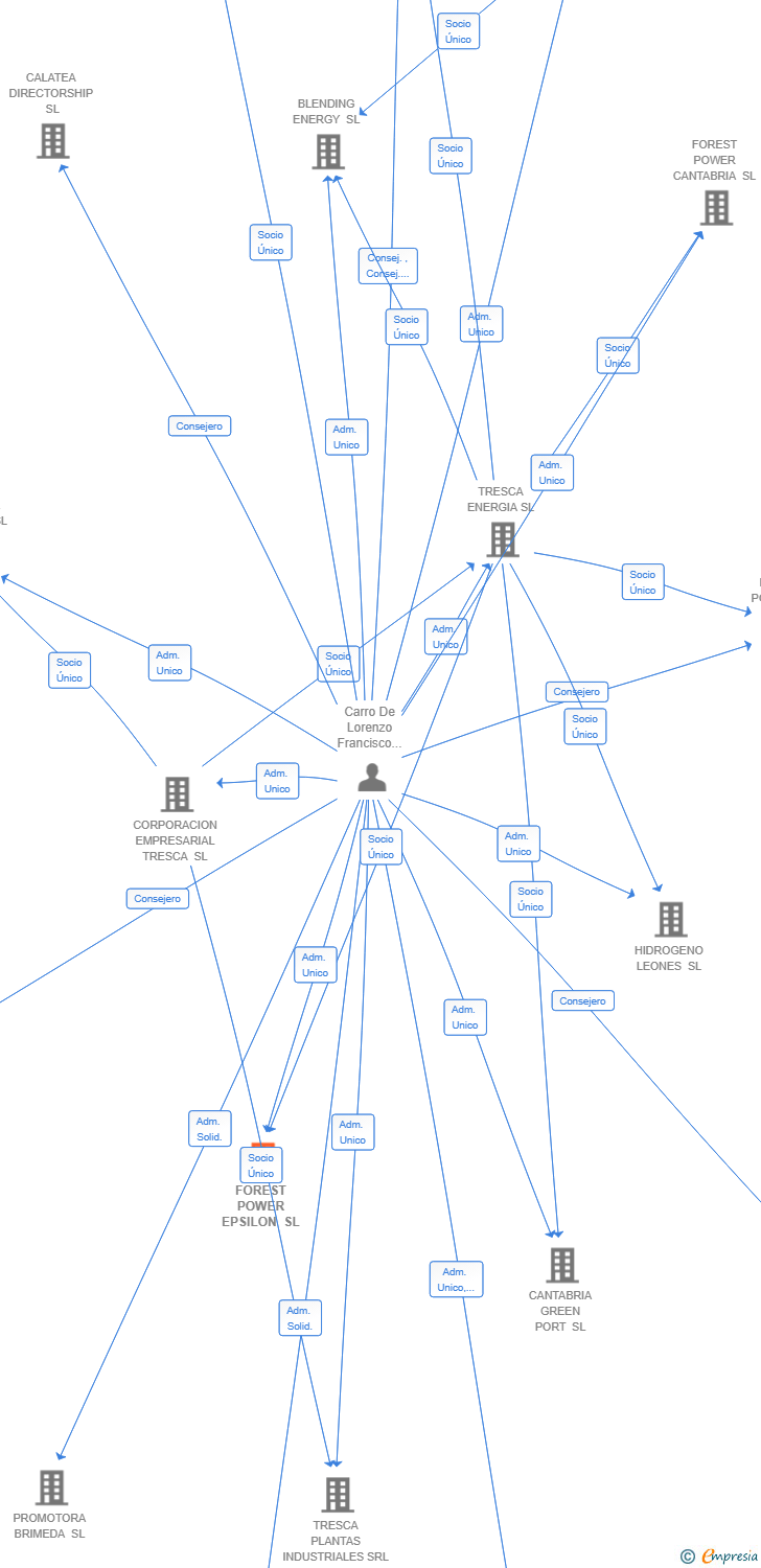 Vinculaciones societarias de FOREST POWER EPSILON SL