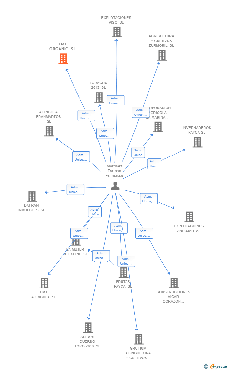 Vinculaciones societarias de FMT ORGANIC SL