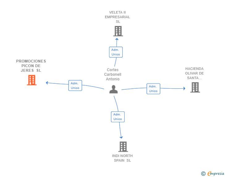 Vinculaciones societarias de PROMOCIONES PICON DE JERES SL