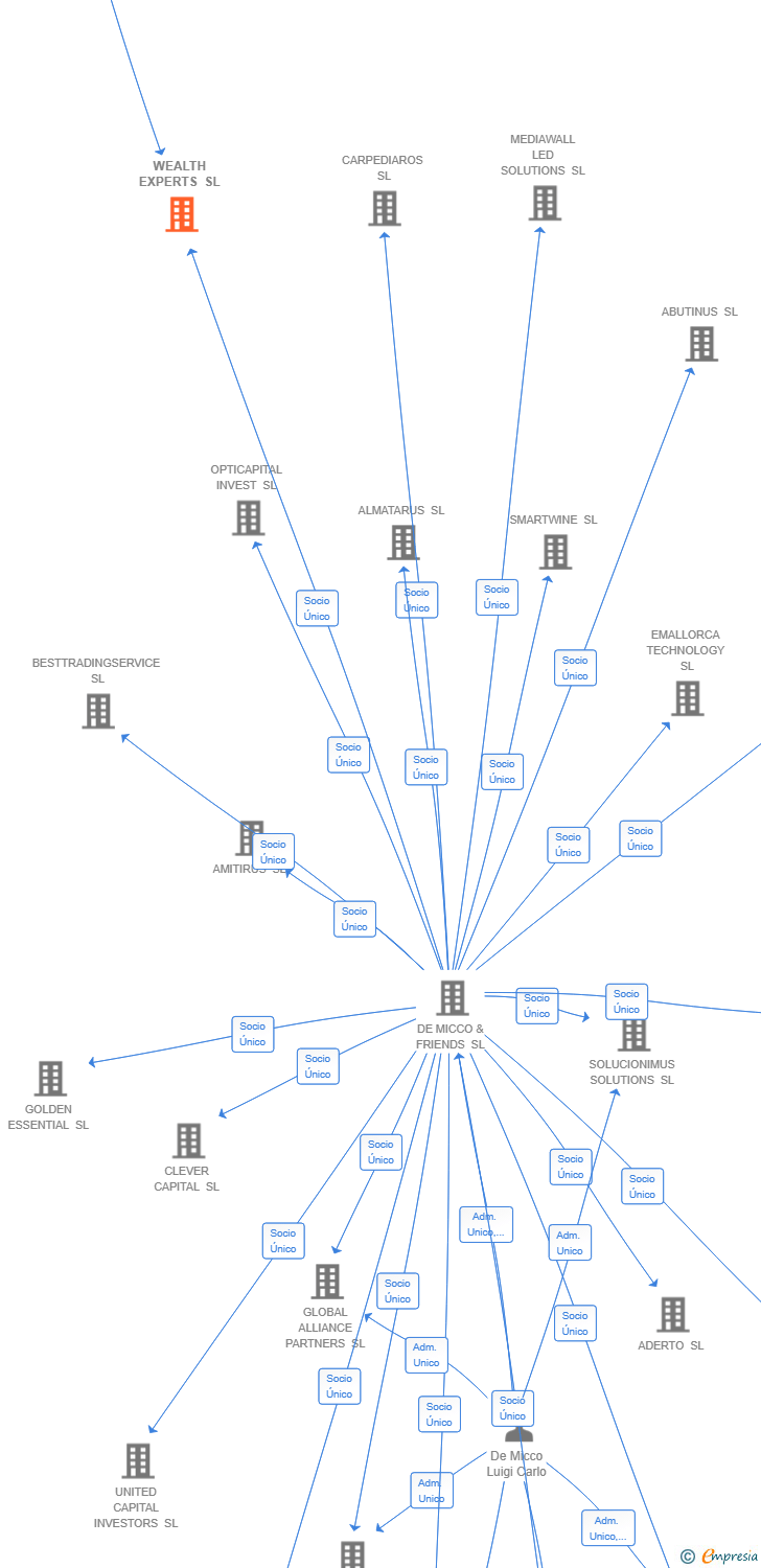 Vinculaciones societarias de WEALTH EXPERTS SL
