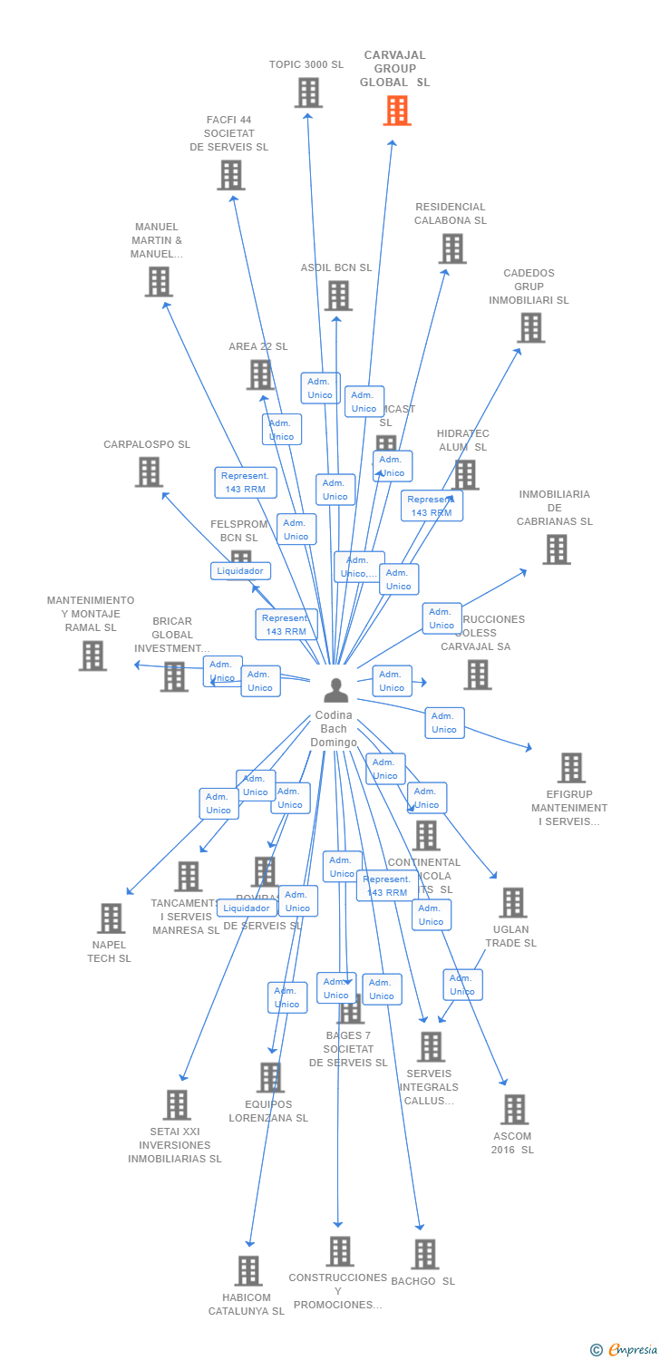 Vinculaciones societarias de CARVAJAL GROUP GLOBAL SL
