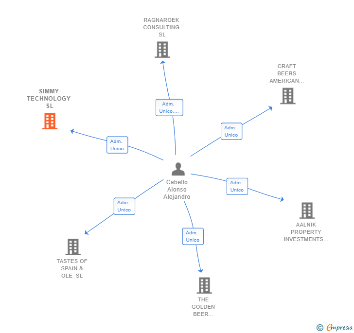 Vinculaciones societarias de SIMMY TECHNOLOGY SL