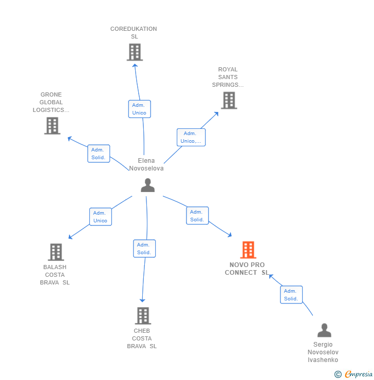 Vinculaciones societarias de NOVO PRO CONNECT SL