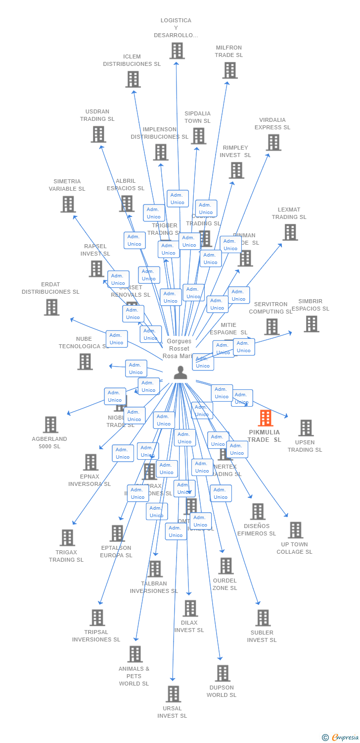 Vinculaciones societarias de PIKMULIA TRADE SL