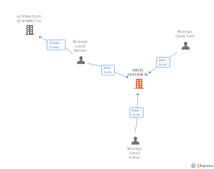 Vinculaciones societarias de HAZEL GESTION SL