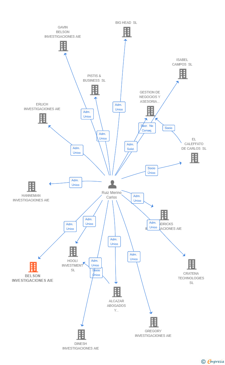 Vinculaciones societarias de BELSON INVESTIGACIONES AIE