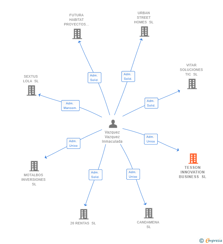 Vinculaciones societarias de TESSON INNOVATION BUSINESS SL