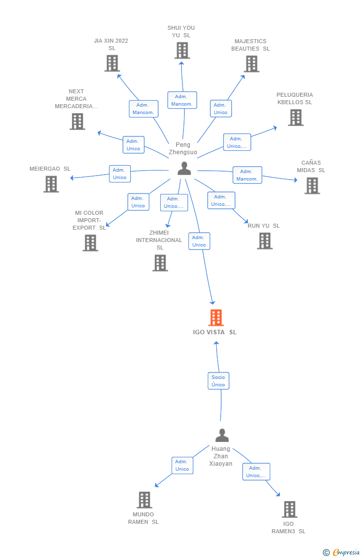 Vinculaciones societarias de IGO VISTA SL