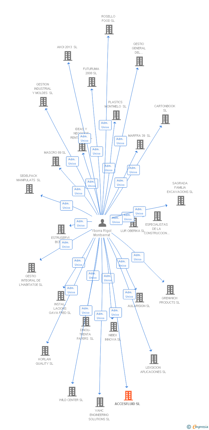Vinculaciones societarias de ACCESFLUID SL