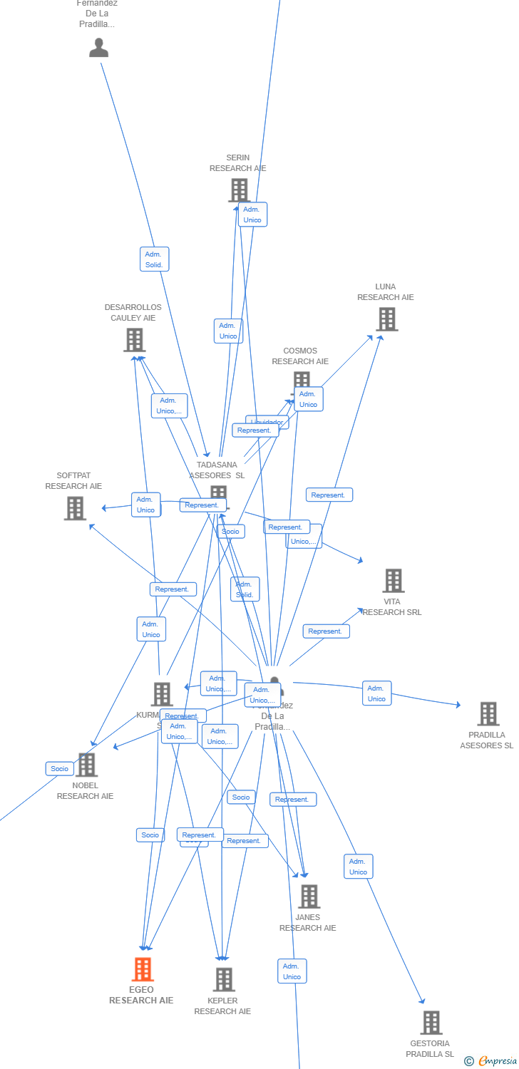 Vinculaciones societarias de EGEO RESEARCH AIE