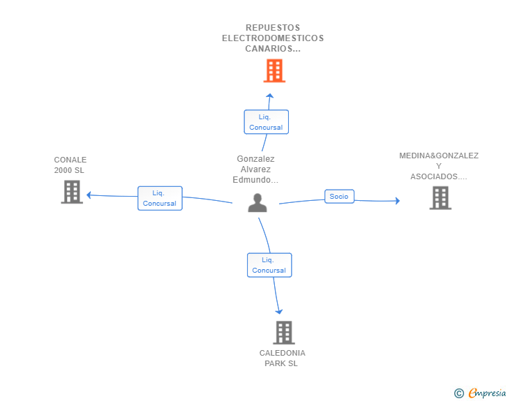 Vinculaciones societarias de REPUESTOS ELECTRODOMESTICOS CANARIOS SL 