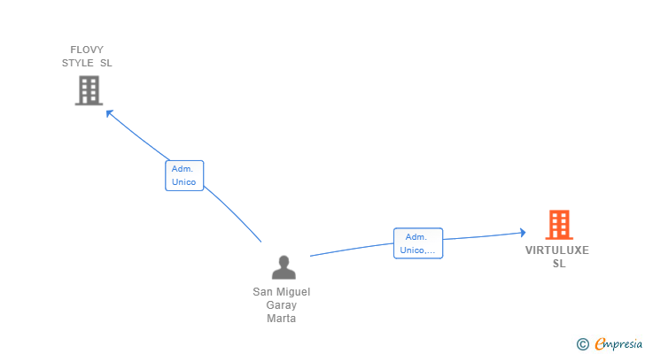 Vinculaciones societarias de VIRTULUXE SL