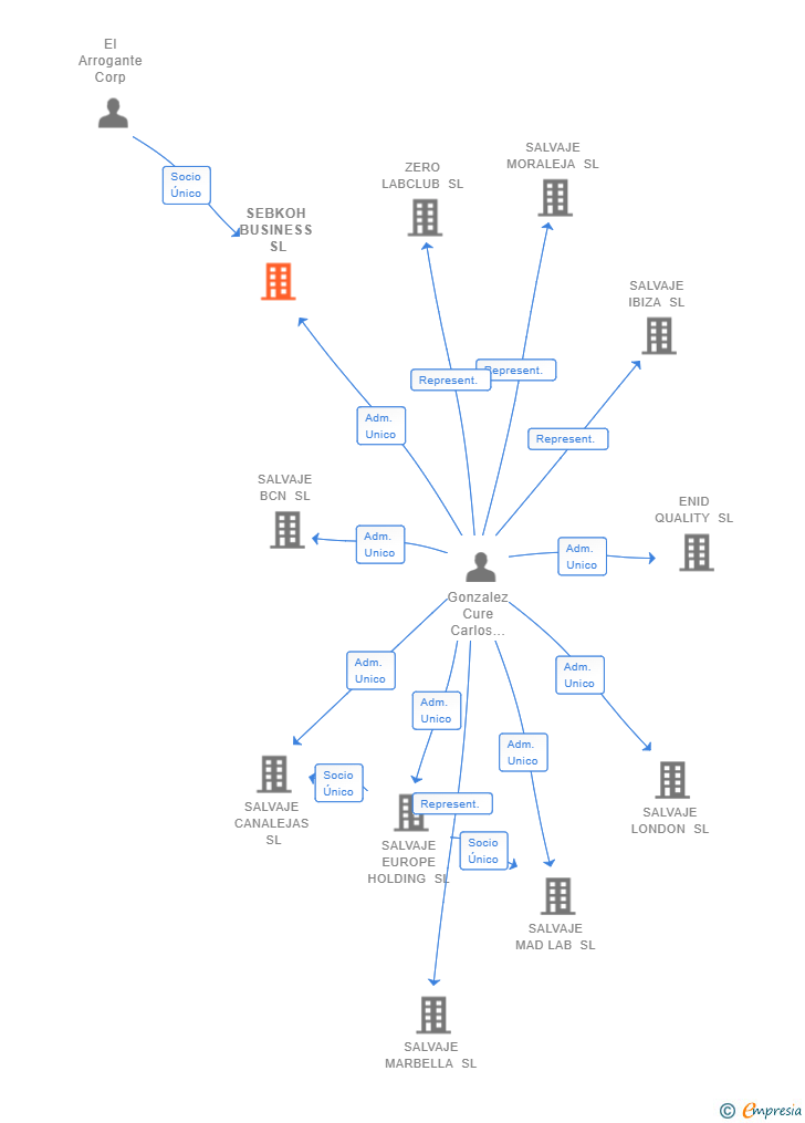 Vinculaciones societarias de SEBKOH BUSINESS SL