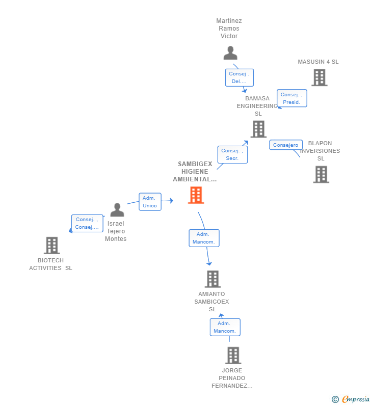 Vinculaciones societarias de SAMBIGEX HIGIENE AMBIENTAL SL