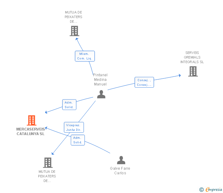 Vinculaciones societarias de MERCASERVEIS CATALUNYA SA