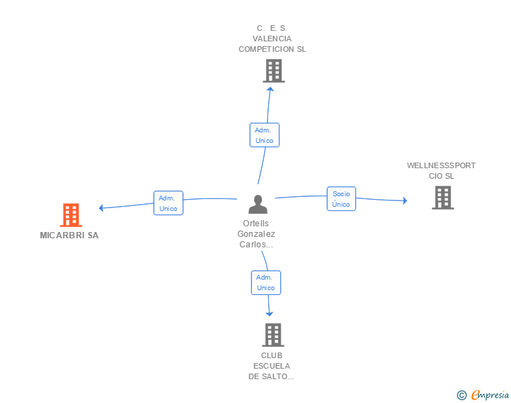 Vinculaciones societarias de MICARBRI SL