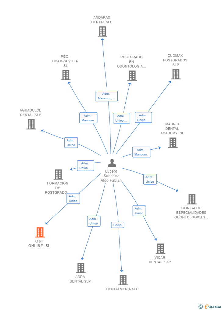 Vinculaciones societarias de OST ONLINE SL