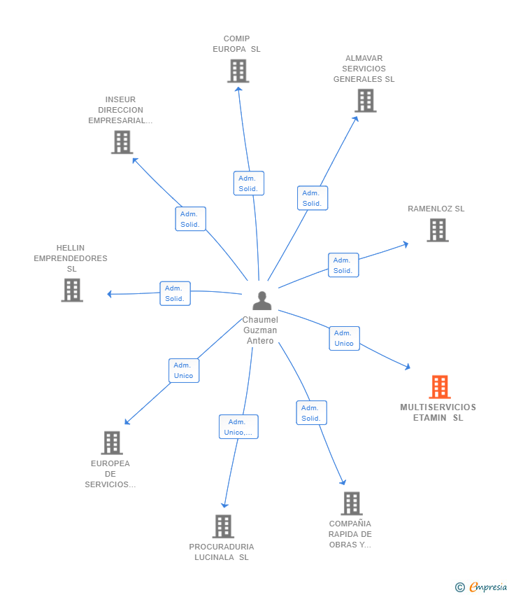 Vinculaciones societarias de MULTISERVICIOS ETAMIN SL