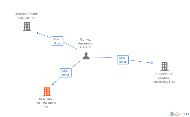Vinculaciones societarias de ALPHARI NETWORKS SL