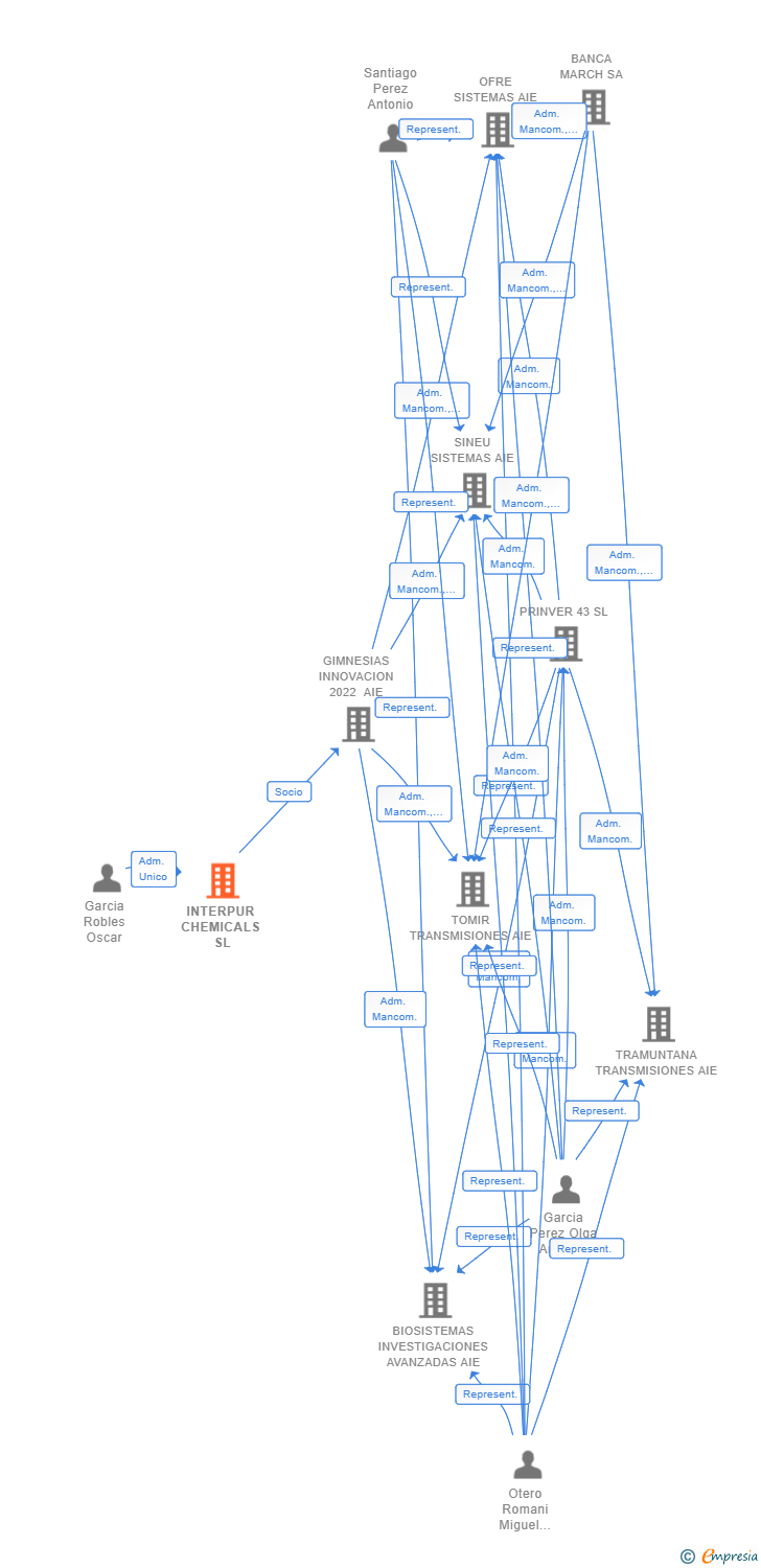Vinculaciones societarias de INTERPUR CHEMICALS SL