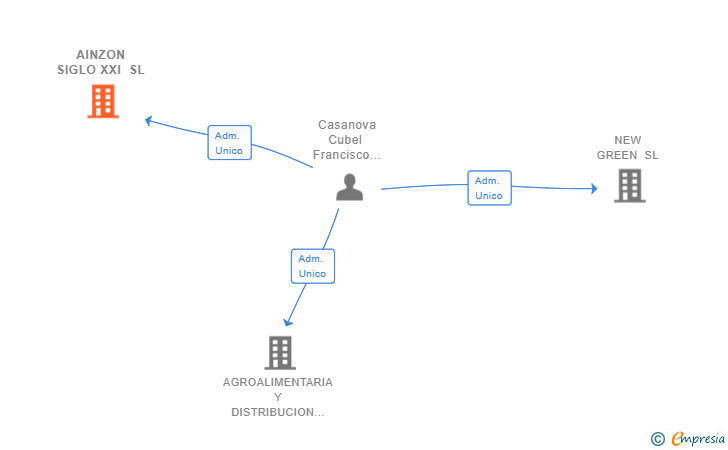 Vinculaciones societarias de AINZON SIGLO XXI SL