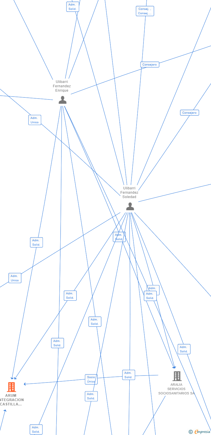 Vinculaciones societarias de ARUM INTEGRACION CASTILLA Y LEON SL